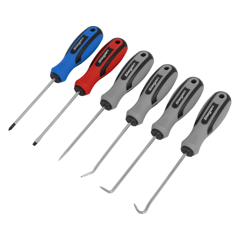 Sealey Siegen Mini Pick & Screwdriver Set 6 Piece S0774
