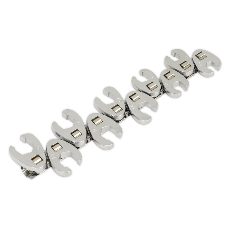 Sealey Siegen Flare Nut Crow's Foot Wrench Set 10 Piece 3/8" Drive