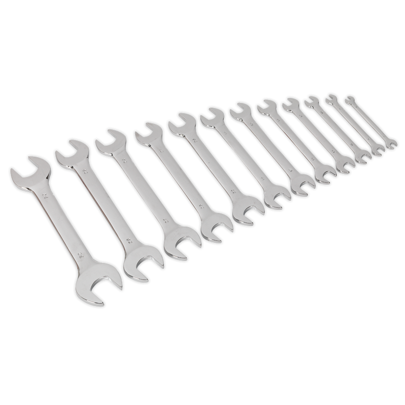 Sealey Siegen Double Open-End Spanner Set 12 Piece 6-32mm