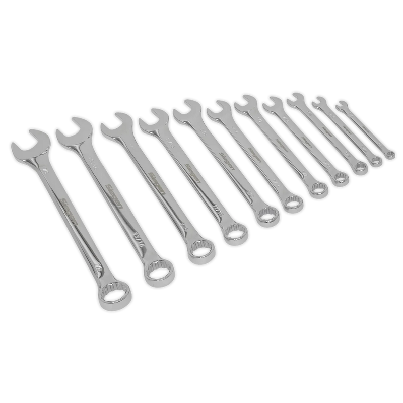 Sealey Siegen Combination Spanner Set 11 Piece, Chrome Vanadium Steel