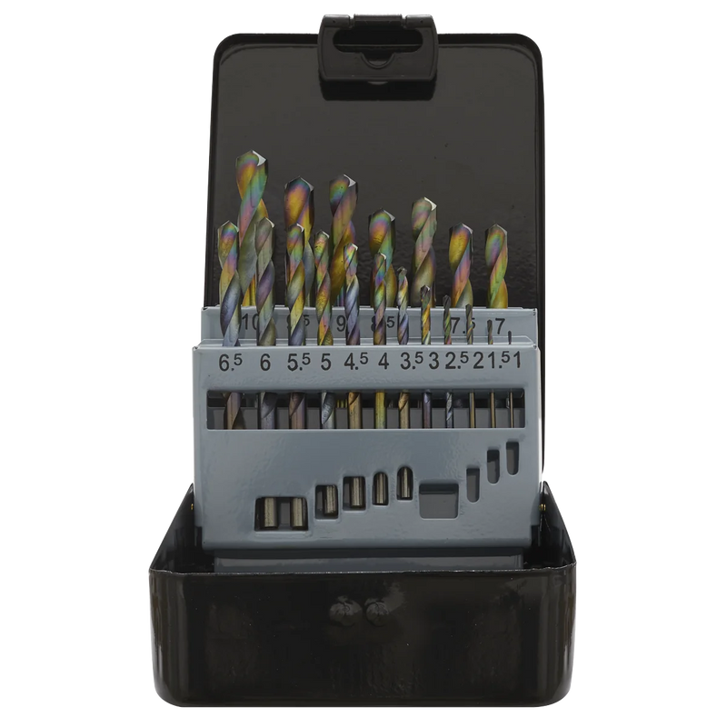 Sealey Siegen HSS Edge Ground Drill Bit Set 19 Piece - Ø1-10mm