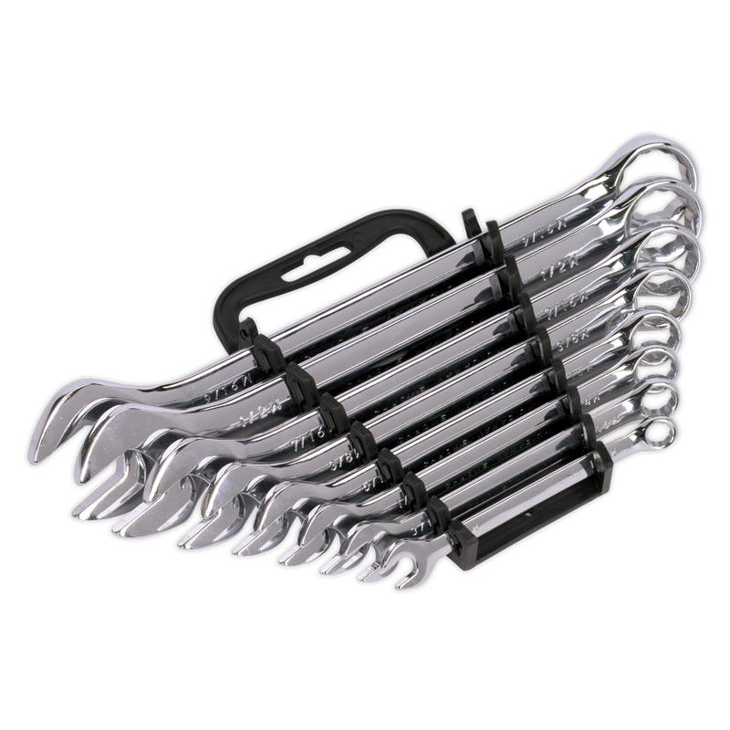 Sealey Siegen Whitworth Combination Spanner Set 8 Piece 1/8" to 9/16"