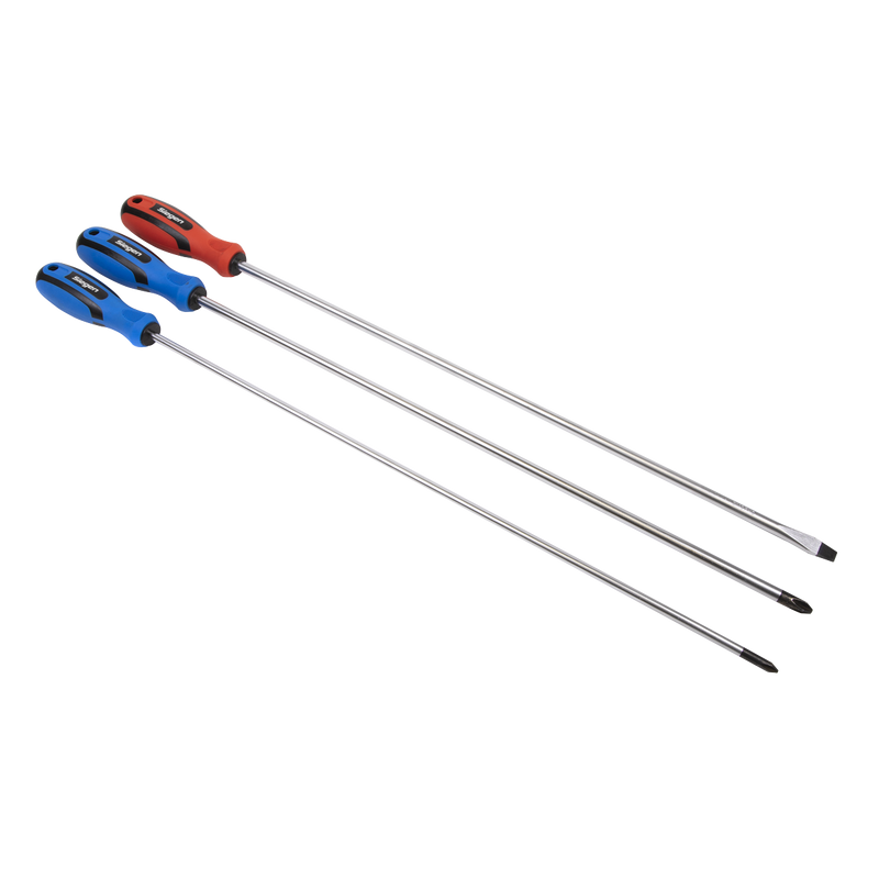 Sealey Siegen Screwdriver Set 3 Piece Extra-Long 450mm