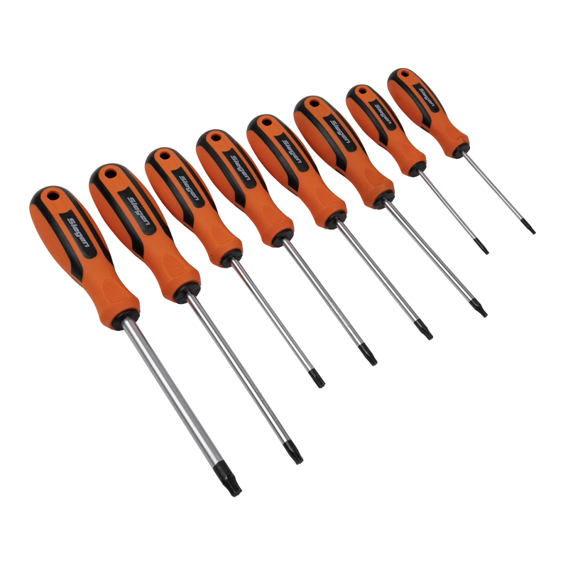Sealey Siegen Screwdriver Set 8 Piece S0897 Chrome Vanadium Steel