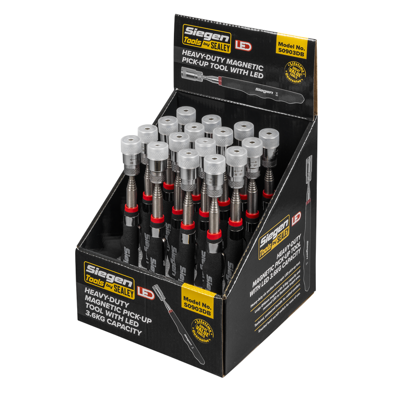 Sealey Siegen Heavy-Duty Magnetic Pick-Up Tool 3.6kg Capacity S0903DB