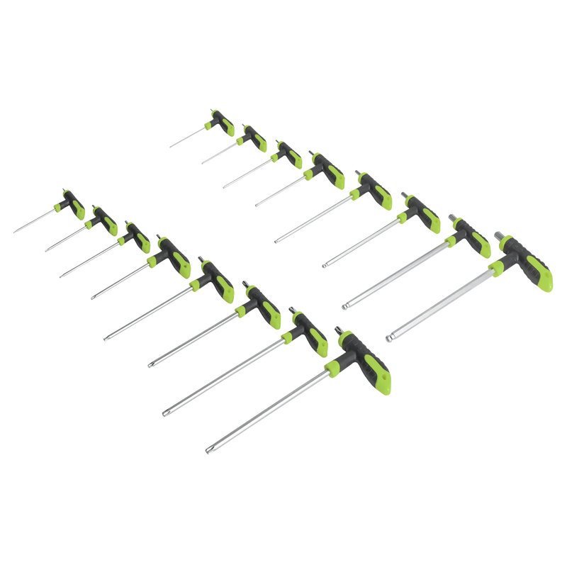 Sealey Siegen T-Handle TRX-Star & Hex Key Set 16 Piece, 1.95kg