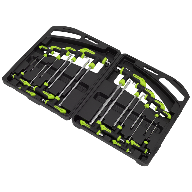 Sealey Siegen T-Handle TRX-Star & Hex Key Set 16 Piece, 1.95kg