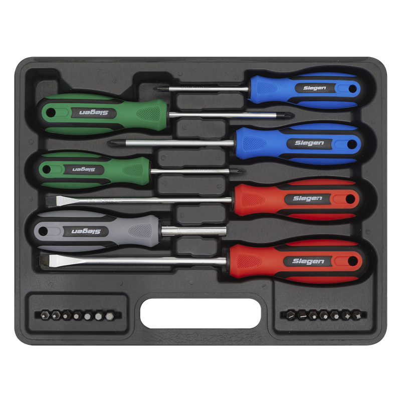 Sealey Siegen Screwdriver Set 21 Piece - Chrome Vanadium Steel