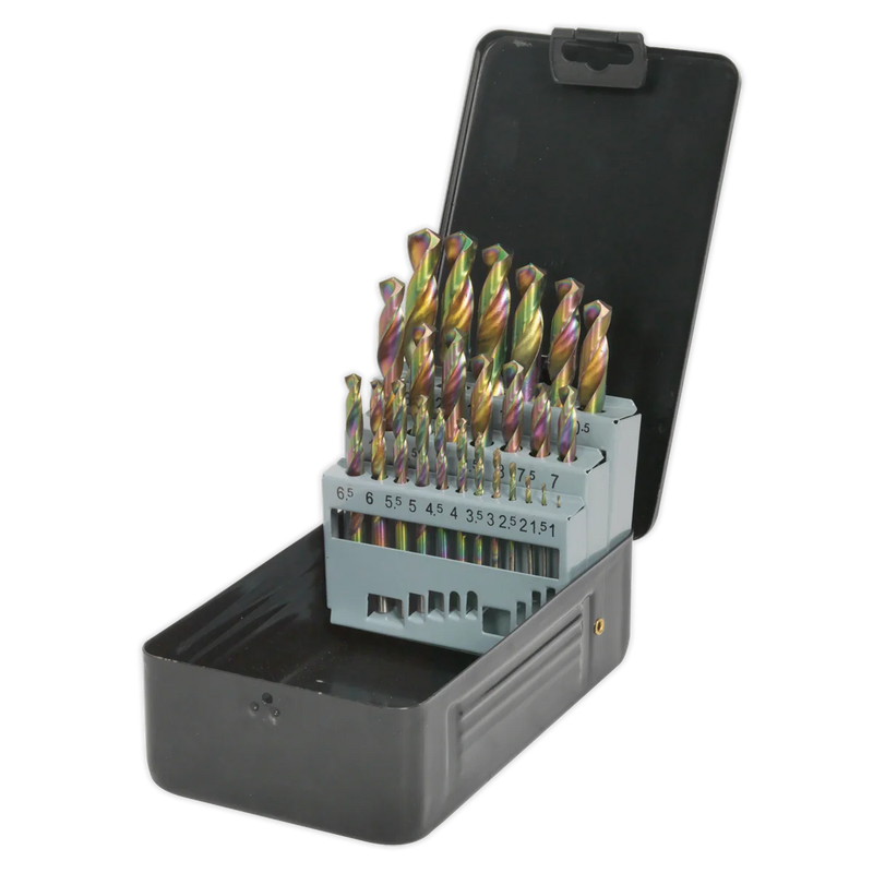 Sealey Siegen HSS Drill Bit Set 25 Piece - Ø1-13mm DIN 338