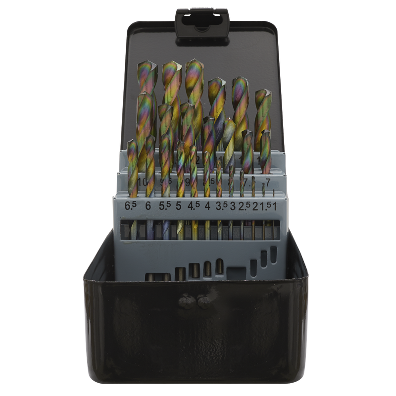 Sealey Siegen HSS Drill Bit Set 25 Piece - Ø1-13mm DIN 338