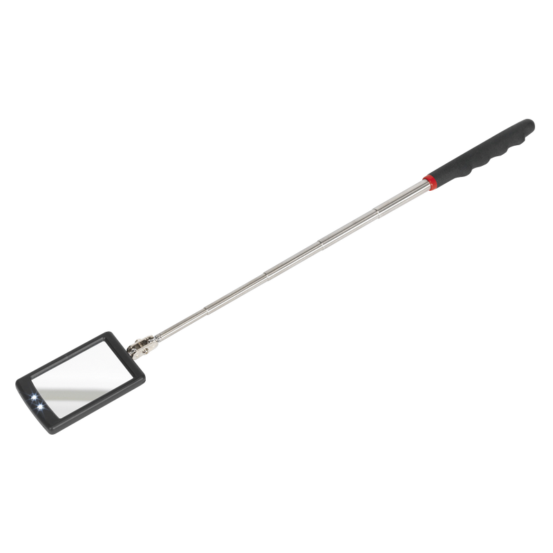 Sealey Siegen Telescopic Inspection Mirror 52x83mm with LEDs