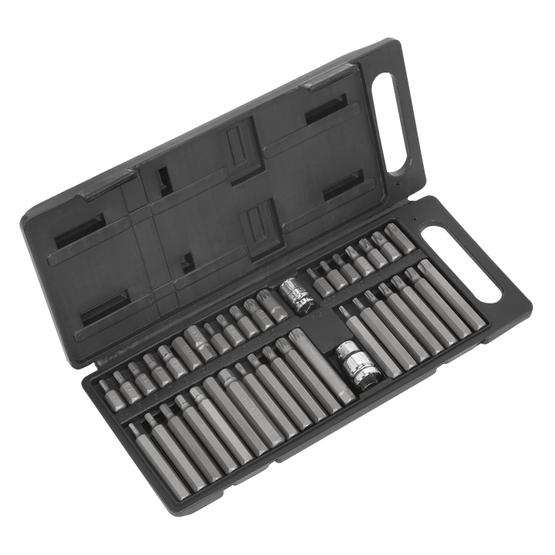 Sealey Siegen TRX-Star Hex Spline Bit Set 40 Piece 3/8" & 1/2" Drive
