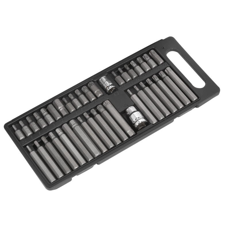 Sealey Siegen TRX-Star Hex Spline Bit Set 40 Piece 3/8" & 1/2" Drive