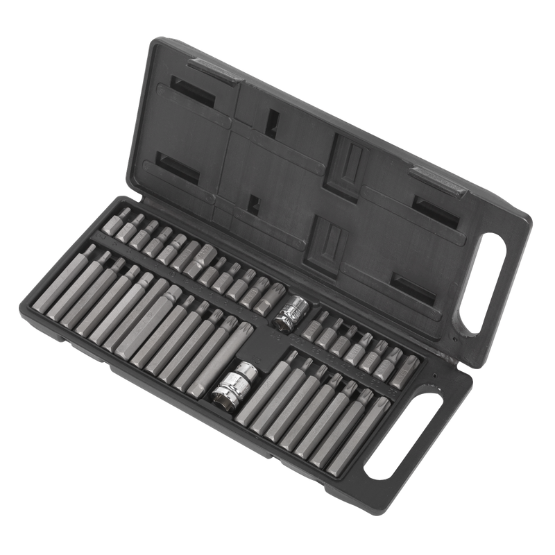 Sealey Siegen TRX-Star Hex Spline Bit Set 40 Piece 3/8" & 1/2" Drive