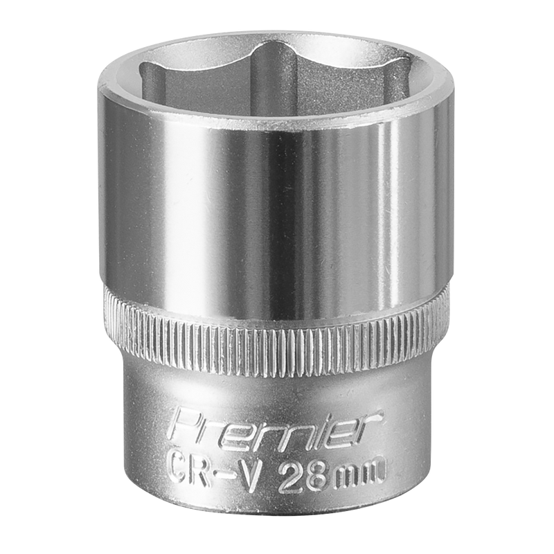 Sealey Premier Socket 1/2"Sq Drive 28mm Chrome Vanadium S1228