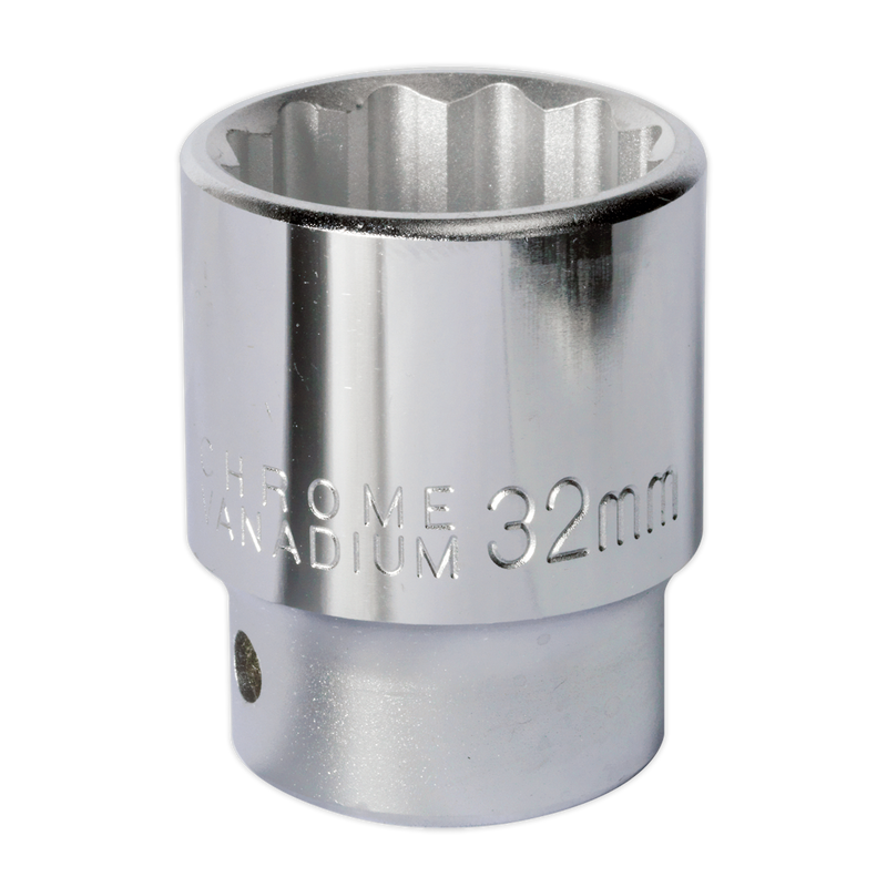 Sealey Premier Socket 3/4" Sq Drive 32mm Chrome Vanadium