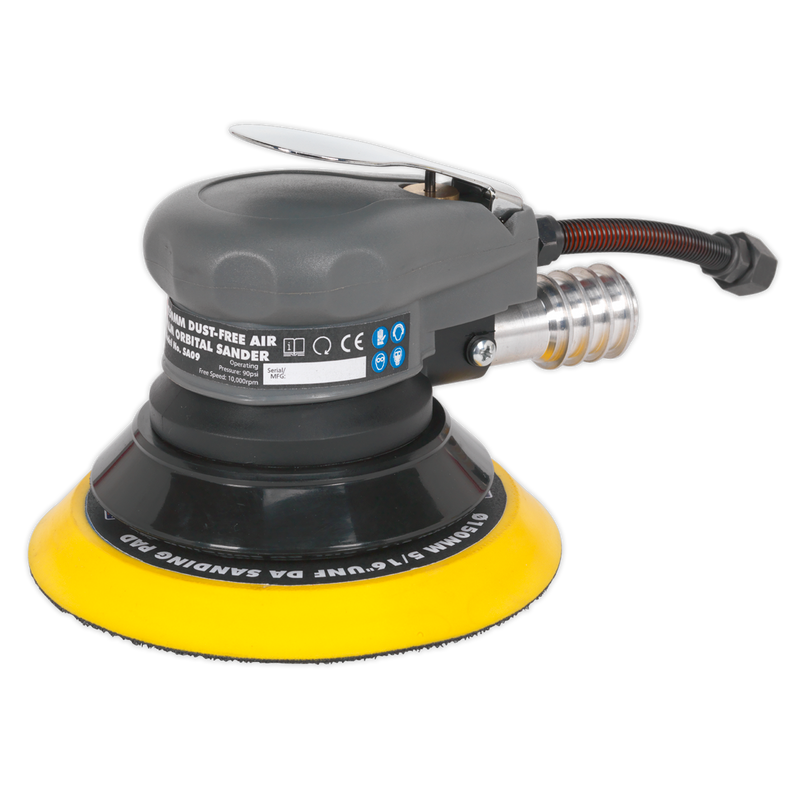 Sealey Dust-Free Air Palm Orbital Sander 150mm 10000rpm