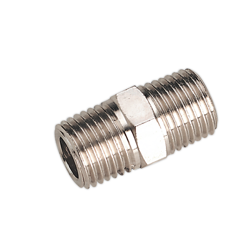Sealey 1/4"BSPT Double Male Union Connector SA1/1414