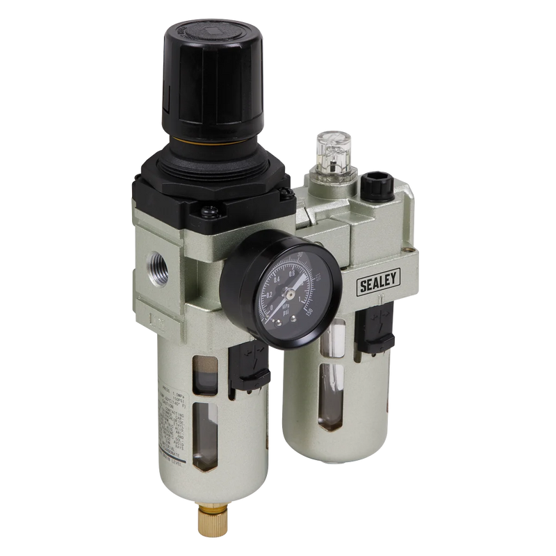Sealey Air Filter/Regulator/Lubricator SA106 Max. Airflow 60cfm