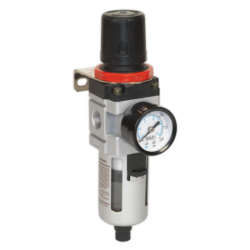 Sealey Air Filter/Regulator SA2001/FR 145psi with Gauge