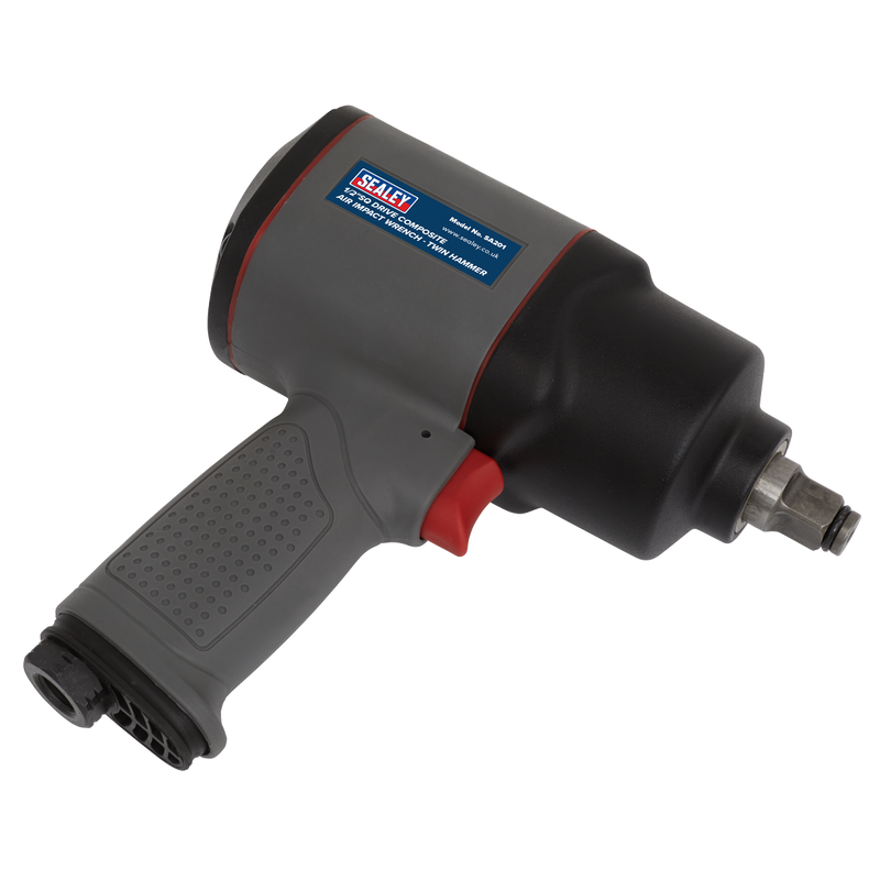 Sealey Composite Twin Hammer Air Impact Wrench 1/2" Drive 590lb.ft
