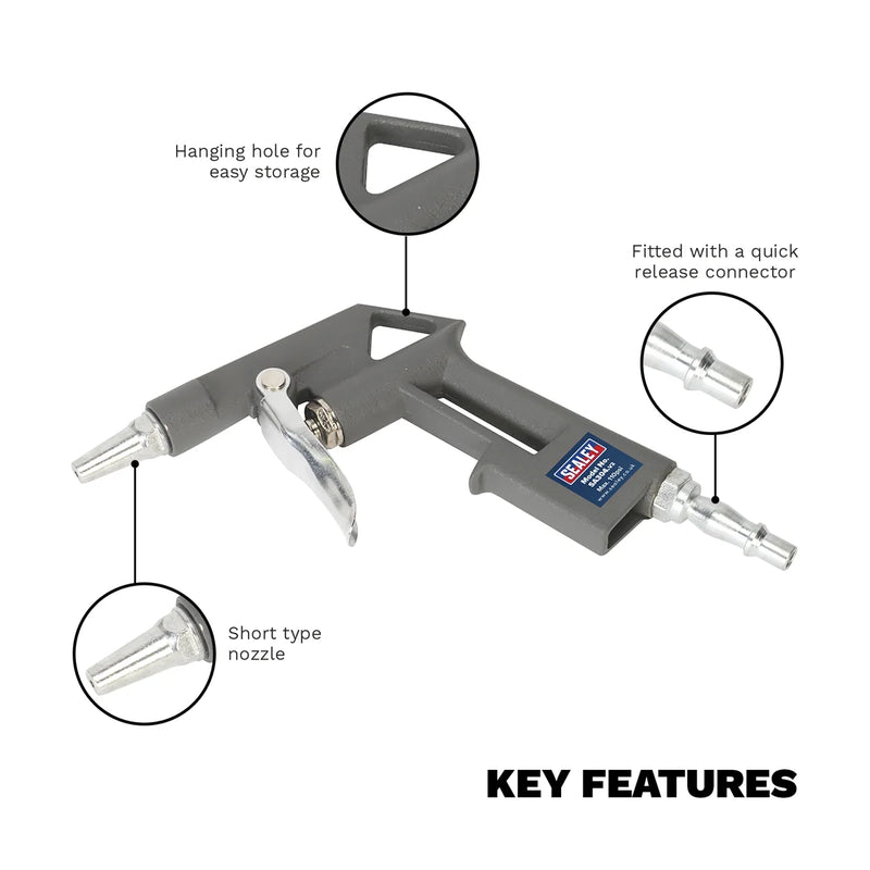 Sealey Air Blow Gun SA304 1/4" BSP Quick Release Connector