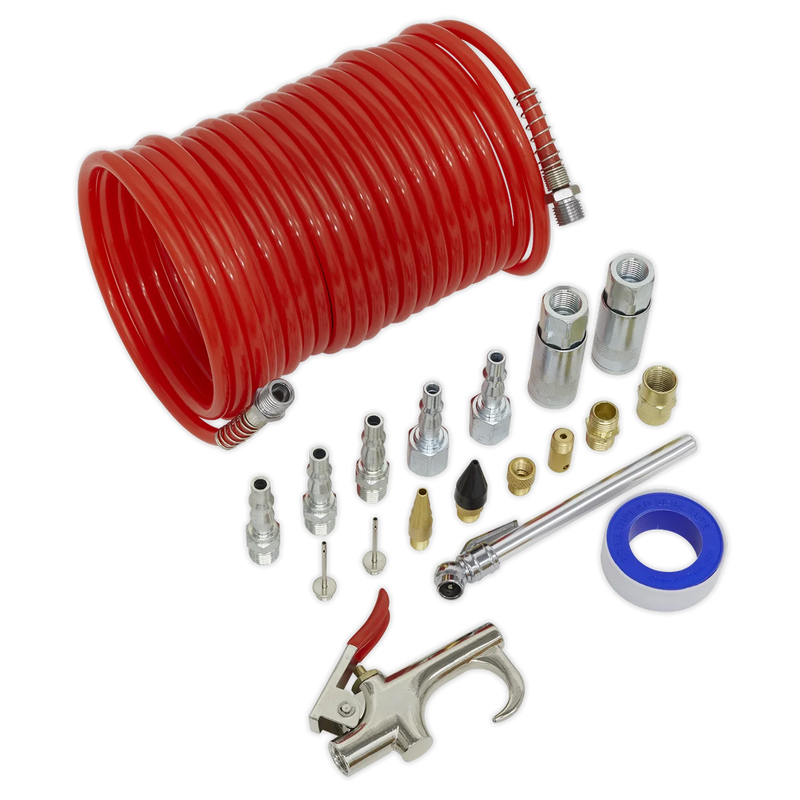 Sealey Air Blow Gun Kit 19 Piece with 7m Hose and 110psi Max Pressure
