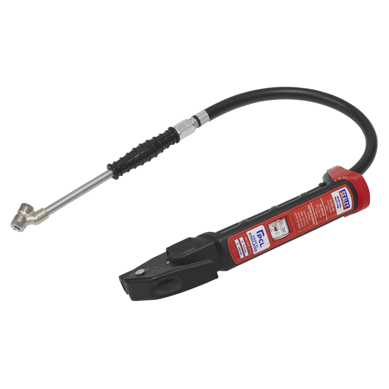 Sealey PCL Tyre Inflator SA37/93B 0-9.6bar with Twin Push-On Connector