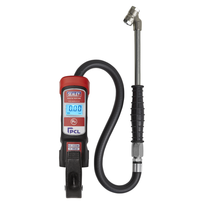 Sealey PCL Digital Tyre Inflator SA37/96B with Twin Push-On Connector