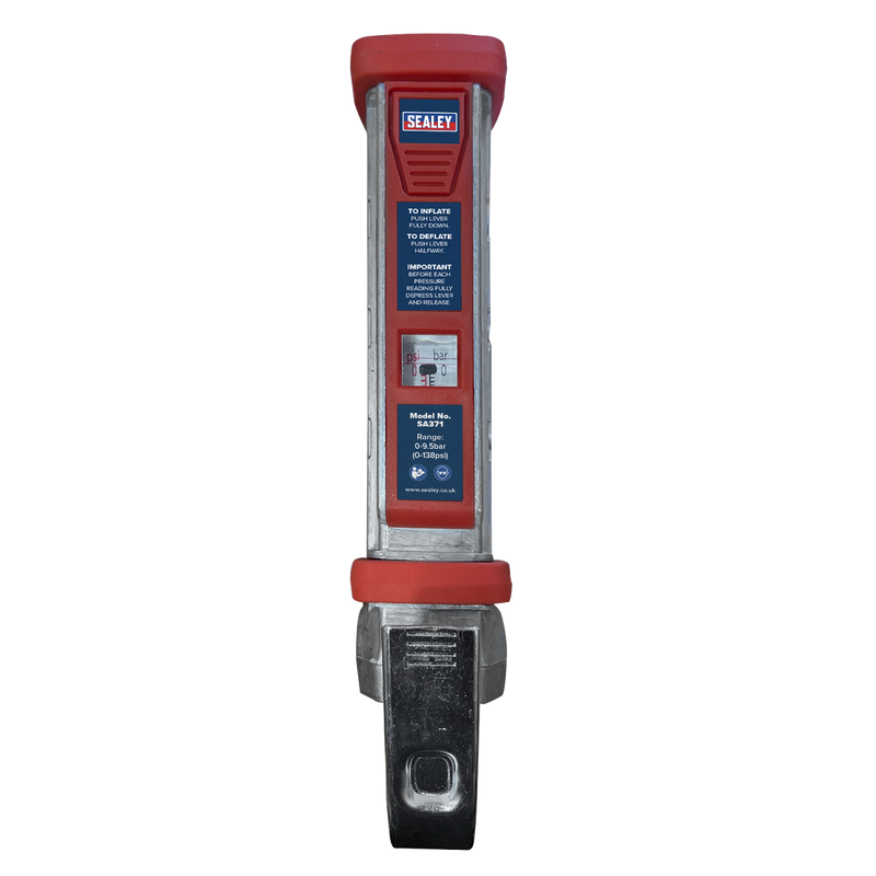 Sealey Tyre Inflator SA371 0-9.5bar with 0.5m Hose