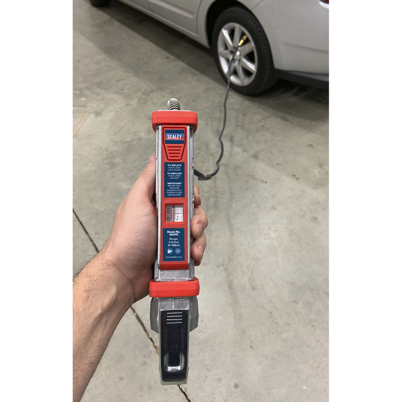 Sealey Tyre Inflator SA372 2.7m Hose 15bar Max Pressure