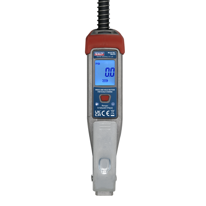 Sealey Digital Tyre Inflator SA374 with 0.5m Hose & 200psi