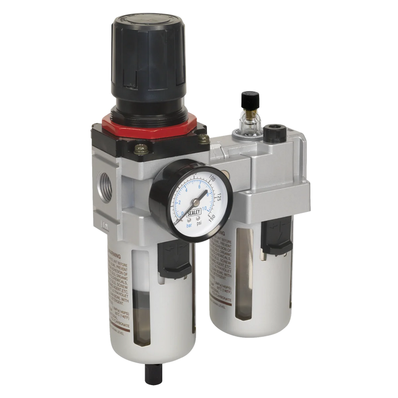 Sealey High Flow Air Filter/Regulator/Lubricator SA4001 145psi