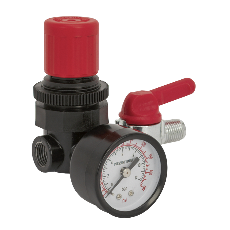 Sealey Air Regulator 1/4"BSP Male to Female 174psi