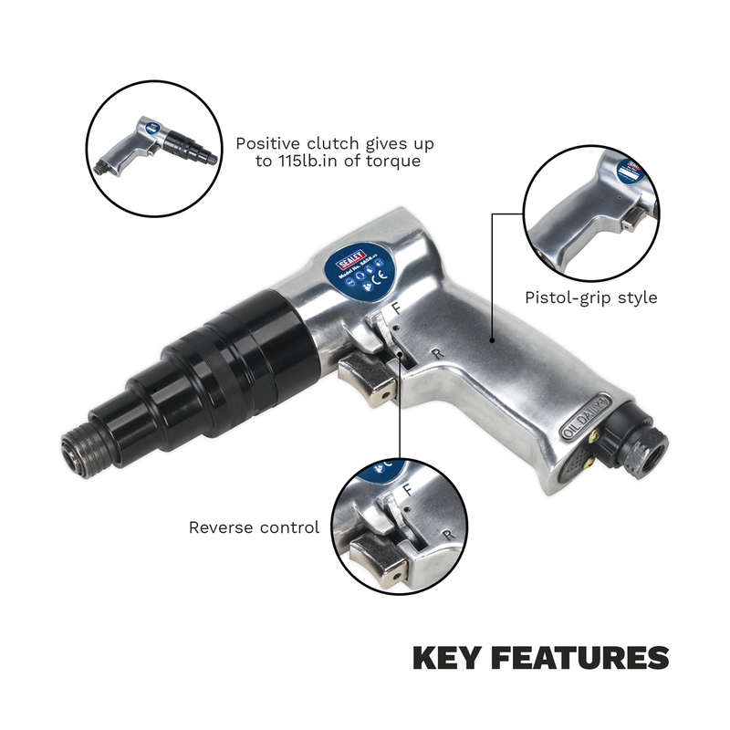 Sealey Pistol Grip Air Screwdriver Model SA58 1500rpm