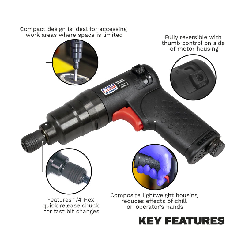 Sealey Premier Composite Mini Air Screwdriver SA623 11000rpm