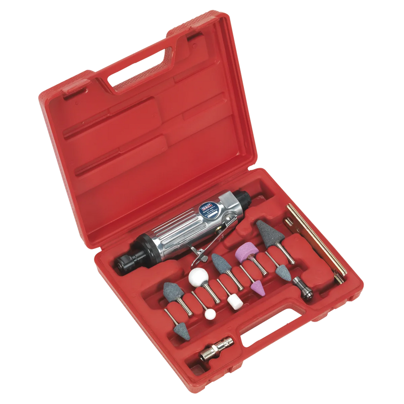 Sealey Air Die Grinder Kit SA67 16 Piece with 22000rpm Speed