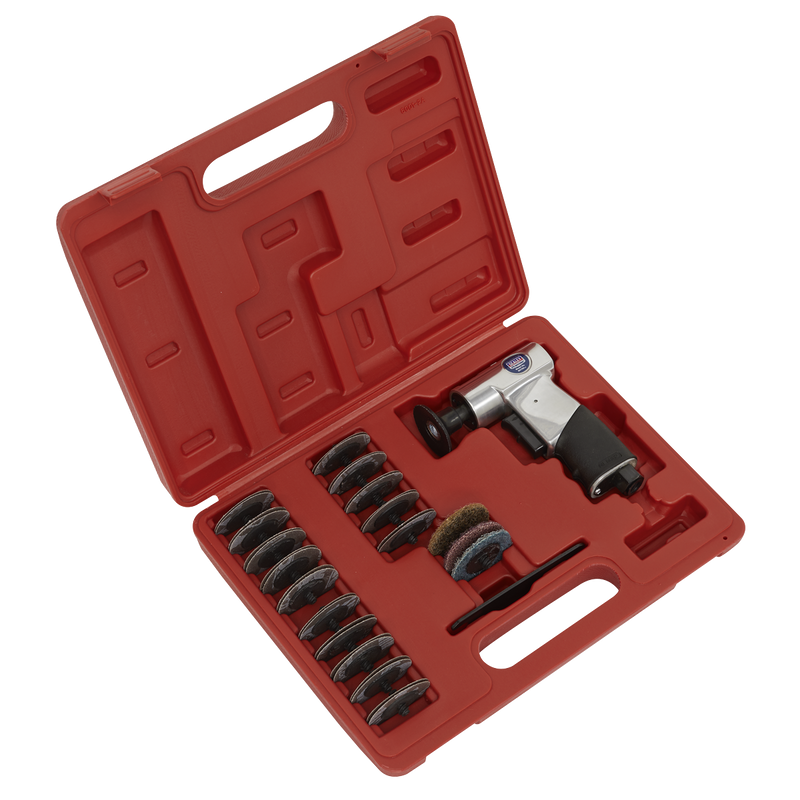 Sealey Premier Air Mini Sander Kit SA720 50mm 35 Piece
