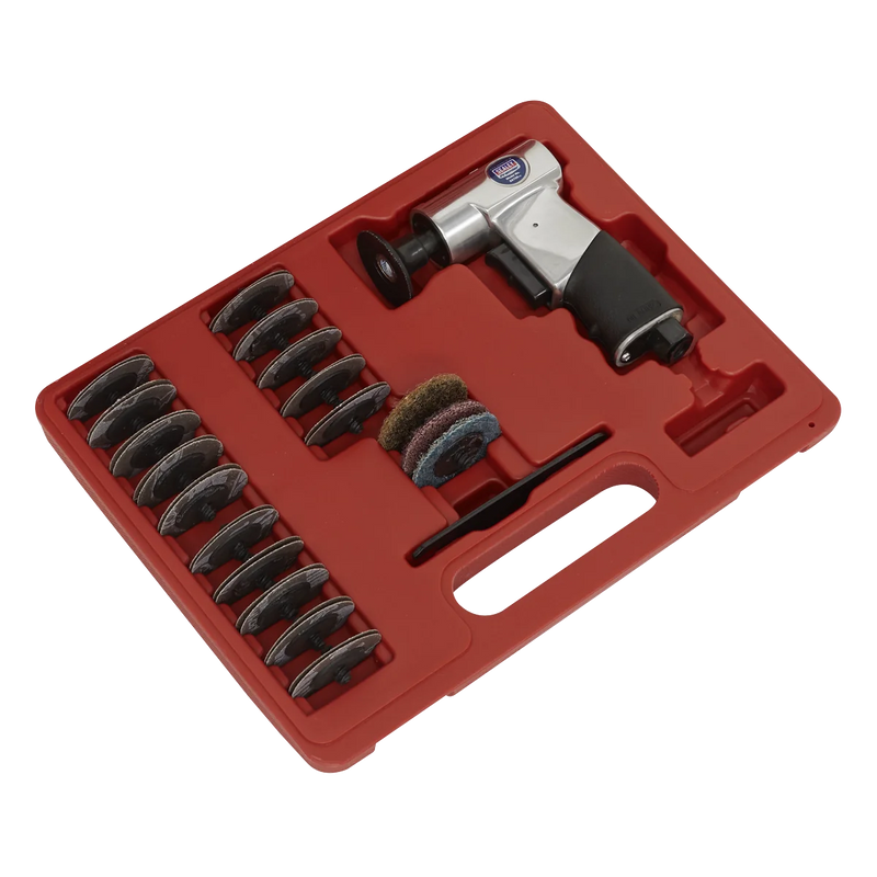 Sealey Premier Air Mini Sander Kit SA720 50mm 35 Piece