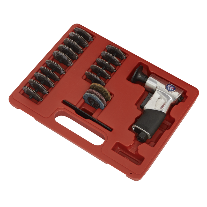 Sealey Premier Air Mini Sander Kit SA720 50mm 35 Piece