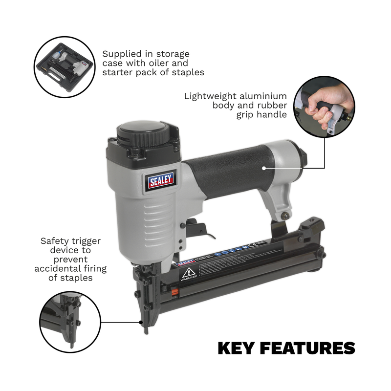 Sealey Air Staple Gun SA789 13-32mm Capacity