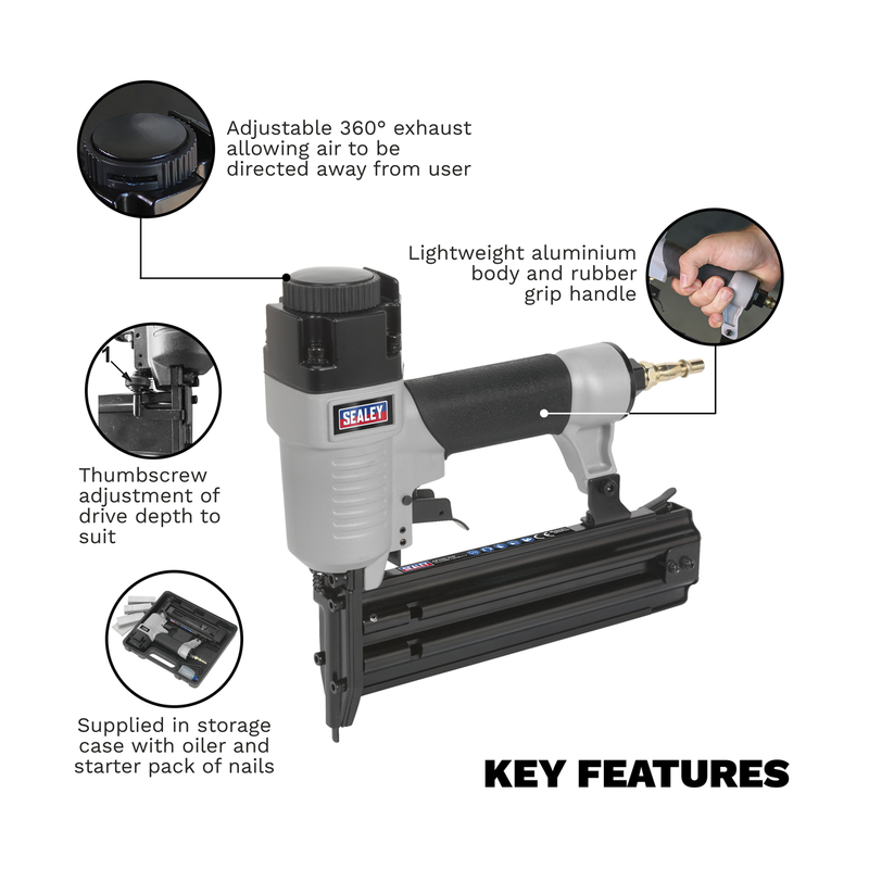 Sealey Air Nail Gun SA791 10-50mm Capacity