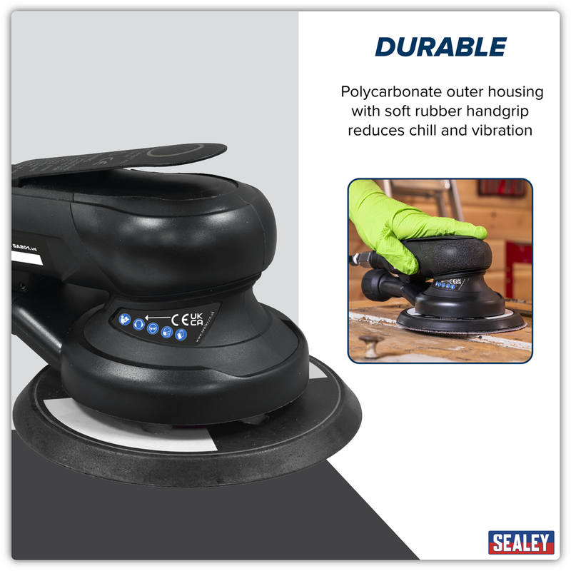 Sealey Premier Air Palm Orbital Sander Ø150mm 11000rpm
