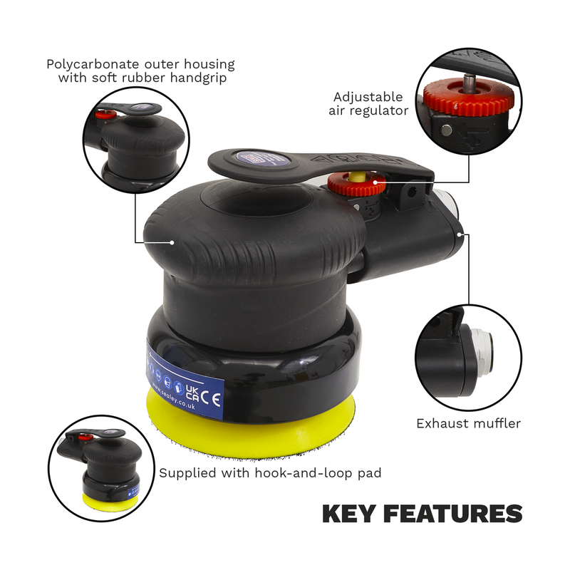 Sealey Premier Air Palm Orbital Sander SA802 75mm Pad Size
