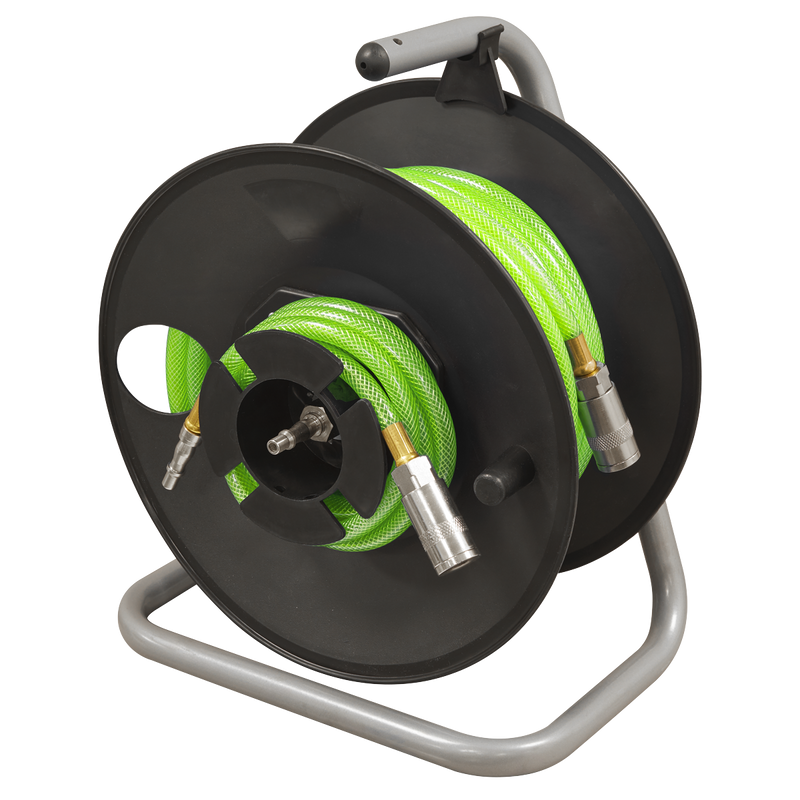Sealey 20m Portable Manual Air Hose Reel 6mm ID
