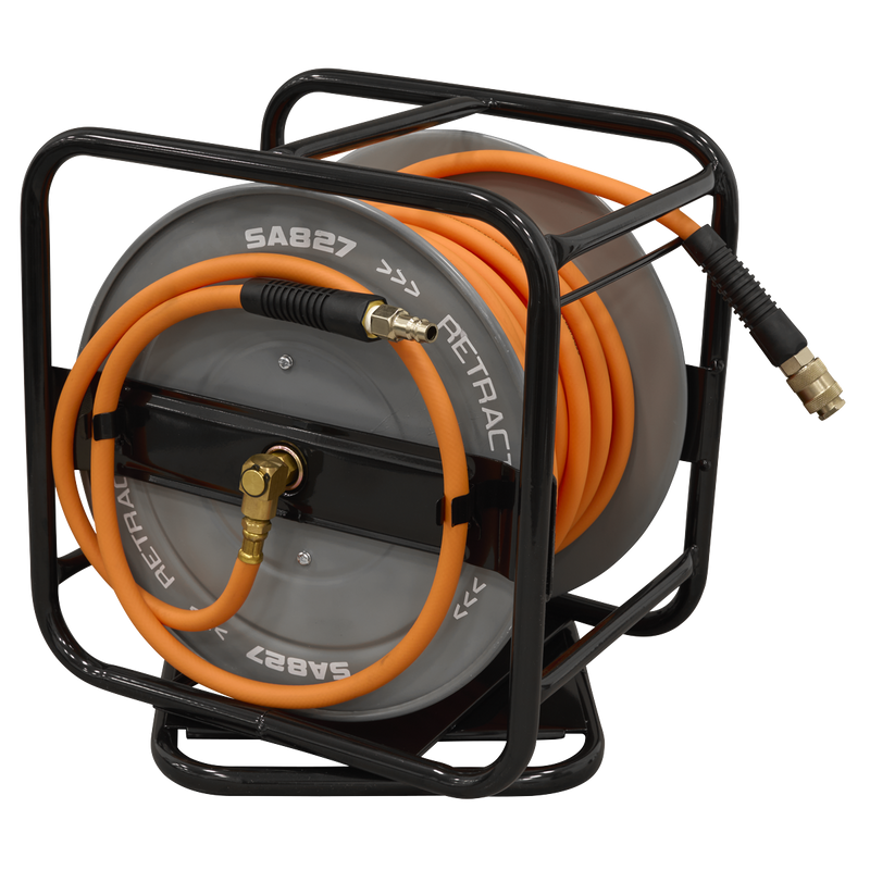 Sealey 30m Swivel Air Hose Reel 6mm ID Maximum Pressure 232psi