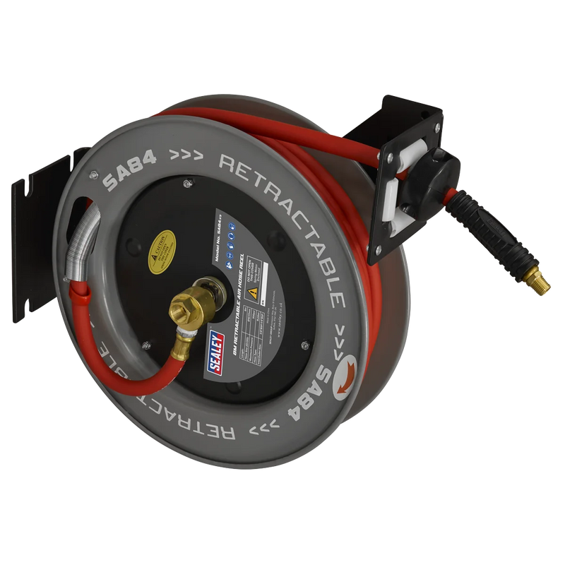 Sealey 8m Retractable Rubber Air Hose Reel 10mm ID