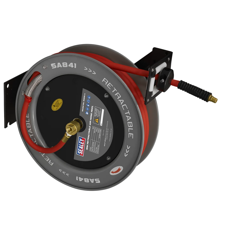 Sealey 15m Retractable Rubber Air Hose Reel 10mm ID