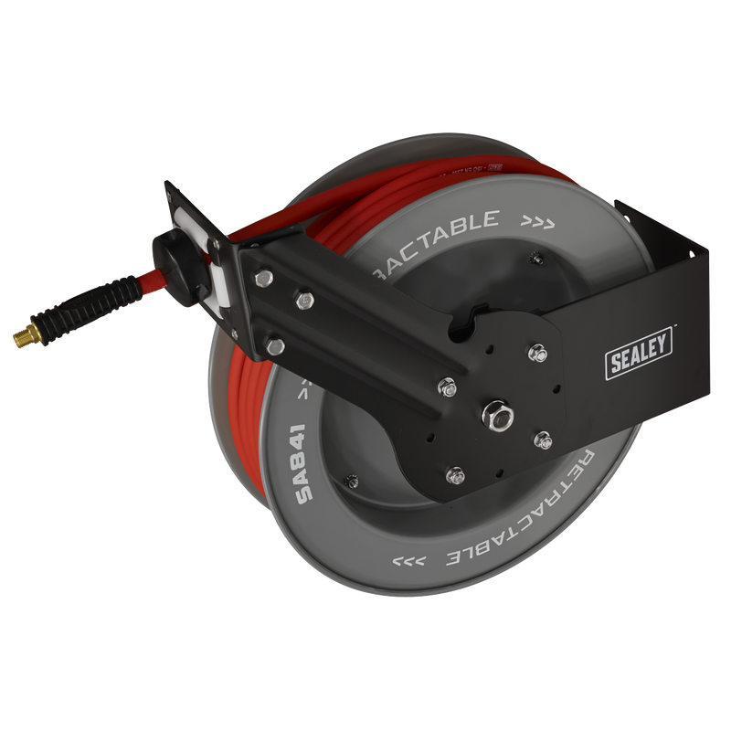 Sealey 15m Retractable Rubber Air Hose Reel 10mm ID