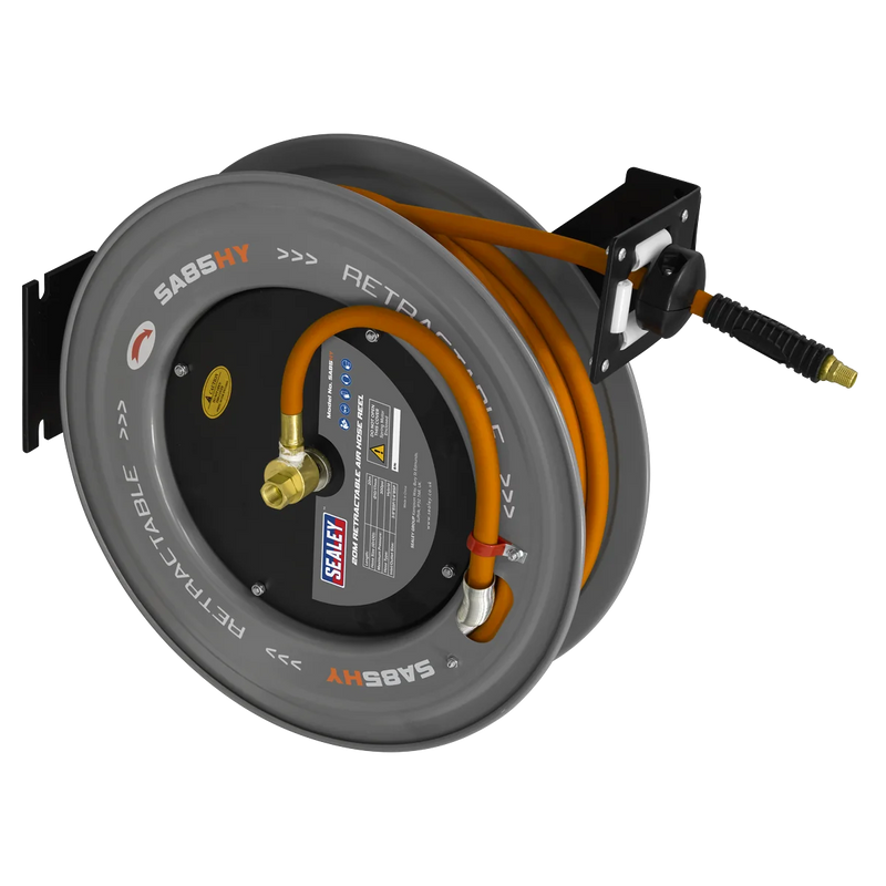 Sealey 20m Retractable High-Visibility Air Hose Reel 10mm ID